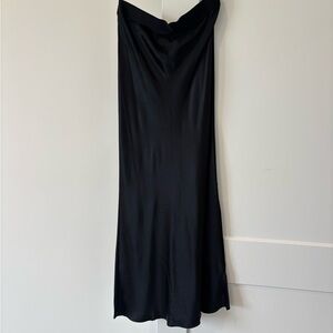 Quince 100% Washable Silk Maxi Skirt Black M